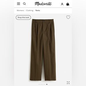 Madewell Harlow Wide-Leg Pant in Flannel